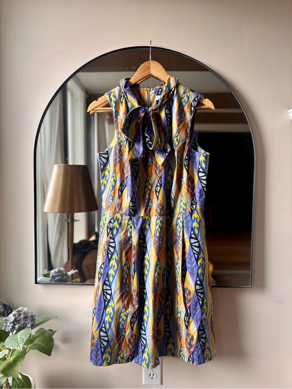 BIRDS OF NORTH AMERICA | patterned cotton sleeveless dress | size 14